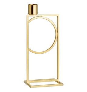 Bougeoir élégant avec plaqué or pour la maison et l'hôtel Taille personnalisée et couleur or Décoration intérieure Bougeoirs pour table - Product Image 1