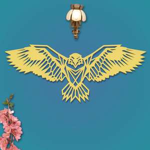 งานหัตถกรรมกรอบโลหะสูงแขวนผนังรูปนกอินทรีสุดหรูสำหรับตกแต่งบ้านสำนักงานมีสไตล์สำหรับห้องนั่งเล่นร้านอาหารแบบชนบท - Product Image 4