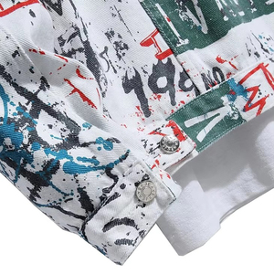 Vente directe usine – Blouson en jean tissé enduit pour homme, avec logo personnalisé, col montant, capuche intégrée, coupe-vent et respirant, sur mesure - Product Image 6