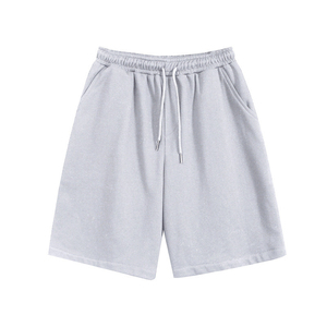 Pantalones cortos ligeros de algodón/poliéster de secado rápido para hombre, disponibles en dos colores: negro y gris melange. - Product Image 3