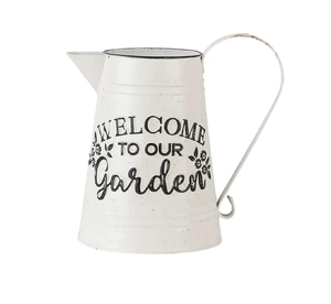 กระป๋องน้ำชุบสังกะสีสำหรับบ้านและสวนหม้อต้มน้ำสำเร็จรูปสีขาวดีไซน์โดดเด่น - Product Image 1