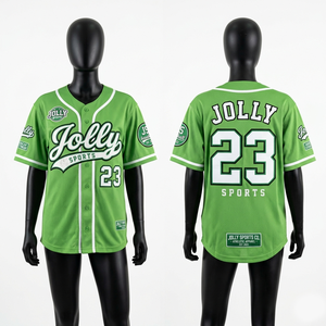 180 GSM Polyester <b>Mesh</b> Women Baseball Jersey Green White Contrast Panel Custom Tackle Twill Logo Women Cotton Baseball jersey - Product Image 6