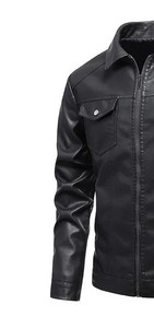 Veste en Cuir pour Homme avec Fausse Fourrure en Toile Durable Classy Vintage - Product Image 3
