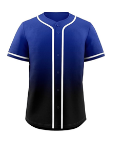 Maillots de baseball vierges pour hommes, chemises à manches courtes, style hip-hop, sport, décontracté, boutonné, uniformes, 100% polyester - Product Image 1