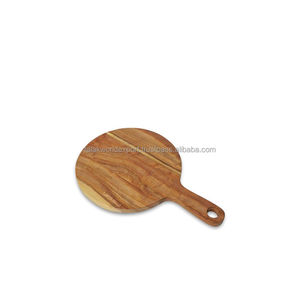 Natural Acacia Wood Cutting Board for <b>Vegetables</b> Meat Large Round Cheese Board Decorative Wooden Serving Boards for Kitchen FWE - Product Image 5