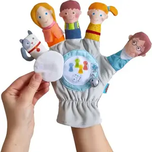 High quality Hand puppet Play glove family for big and small hand Washable encourages babies to look and grasp