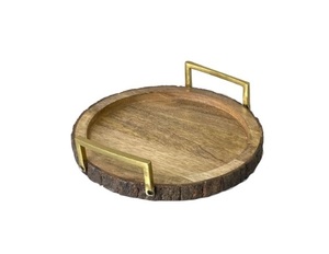 Plateau de service en bois à forte demande œuvre d'art faite à la main pour votre maison ou votre bureau prix d'usine direct de l'Inde - Product Image 2