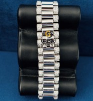 Reloj de Lujo Personalizado de Fábrica con Diamantes Engastados, Automático, de Acero Inoxidable para Hombre, Completamente Cubierto de Diamantes Cultivados en Laboratorio, Mecánico de Dos Tonos