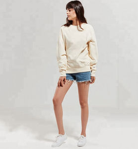 Prix de gros Sweat-shirt personnalisé pour femme, à manches longues, en molleton 100% coton, col rond décontracté - Product Image 3