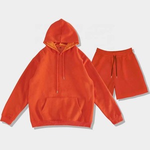 2024 <b>Top</b> Trending <b>Men's</b> Plus Size Breathable Cotton Hoodies Shorts Set OEM Custom Logo Design High Street Style Two-Piece Summer - Product Image 2