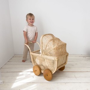 Giá rẻ nhất giá mây tự nhiên Xe đẩy cho trẻ em tốt nhất bán trẻ em Đồ chơi handmade mây búp bê prams - Product Image 3