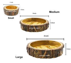 Plateau en bois artisanal avec bordure en écorce d'arbre naturelle, rustique, décoratif, multifonctionnel, plateau de service, logo personnalisé, décoration - Product Image 6