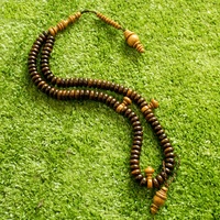 Vente en gros chapelet catholique croisé chapelet en bois ambre tasbeeh chapelet islamique musulman perles collier jésus bijoux de mode