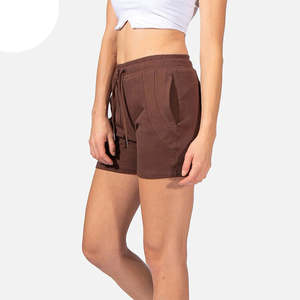 New Solid Design <b>Women</b> Joggers High Waist Casual Sports Fleece <b>Shorts</b> Breathable <b>Board</b> <b>Shorts</b> with Drawstring Street Wear - Product Image 4