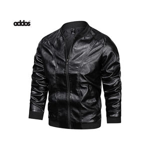 Nouveau Style hommes moto veste en cuir grande taille imperméable coupe-vent en cuir véritable lavé mouton réversible écologique - Product Image 4
