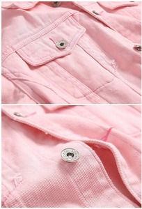 Veste en tissu denim de coton polyester de haute qualité avec jean perlé brodé pour femme pour l'hiver - Product Image 4