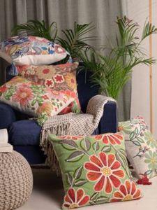 Coussins et housse de coussin de siège de voiture indiens décoratifs et fabriqués à la main de concepteur et housses de coussin perlées - Product Image 5