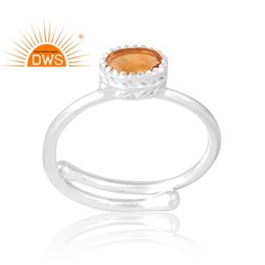 Anillo de piedras preciosas de citrino Natural de Plata de Ley 925, joyería personalizada para mujer, regalo para ella - Product Image 1