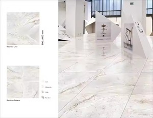 Venta caliente PGVT Onix Com Bianco Diseño vitrificado 600x600mm 24x24 Azulejos de piso de porcelana pulida brillante Supermercado Salón al aire libre - Product Image 5