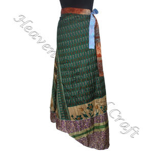 Falda larga de seda al por mayor 38 pulgadas Magic Long 38 pulgadas Falda envolvente Reversible Falda envolvente de seda Halter Fabricante Mayorista - Product Image 5