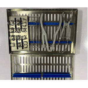 Jeu de 18 barrages en caoutchouc avec source manuelle, y compris boîtier de cadre, pinces à poinçonner en acier inoxydable allemandes UClamps-certifié CE - Product Image 2