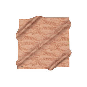 Salmon Silk Square Scarf with Bow Leopard Camouflage Patterns - Product Image 1