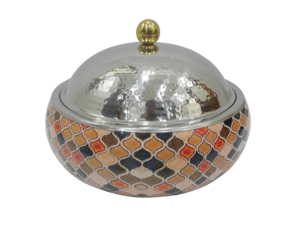 หม้อปรุงอาหารสแตนเลสสตีลที่เสิร์ฟร้อนสไตล์ทันสมัยดีไซน์เนอร์แบบมือโค้งเสิร์ฟอาหารฉนวนเสิร์ฟร้อน - Product Image 2