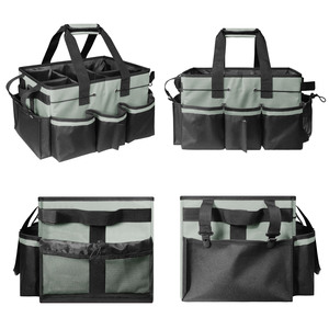 Ménage Gris Sac Rapide <span class=keywords><strong>Chariot</strong></span> Fournitures De Nettoyage Sac avec Poignées Sac De Nettoyage Produit Roulant Organisateur pour Lavage De Voiture - Product Image 4