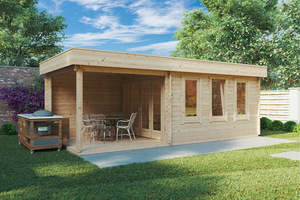 Cabaña de Jardín Prefabricada de Madera - Fácil Instalación, Oficina en el Patio Trasero y <span class=keywords><strong>Cobertizo</strong></span> de Ocio - Product Image 2