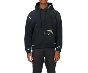 Sudadera con capucha y pantalones apilados personalizados unisex, chándal acampanado de algodón 100%, ropa de calle cómoda de talla grande para el invierno - Product Image 4