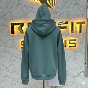 Sweat à capuche en molleton 100% coton avec fermeture éclair pour l'hiver, services ODM, prix bas, streetwear unisexe - Product Image 5