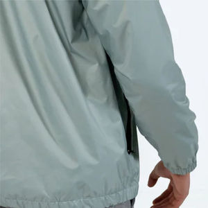 Chaqueta Deportiva Retro de Nailon con Cremallera para Hombre, Personalizada con Logotipo Bordado, Ribete, Chaqueta Impermeable de Softshell para Exteriores, Talla Grande - Product Image 2