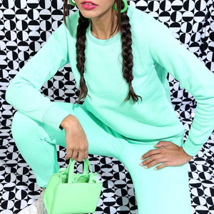 Women's Premium Quality Printed Sweatshirt Autumn/Winter Hip Hop Style 100% Cotton Breathable with Front Logo Knitted Fabric - Product Image 5