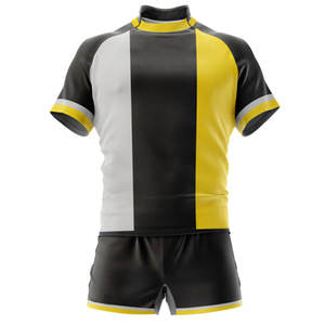 Prix de gros Ensemble de vêtements de football pour rugby Couleur personnalisée 100% Polyester Nouveau design Vêtements de sport imprimés Vente d'uniformes respirants - Product Image 1