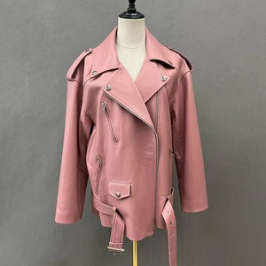 Chaqueta a la moda de piel sintética de alta calidad para mujer 2025 al por mayor chaquetas elegantes de lujo con cremallera para invierno y otoño de manga completa para mujer - Product Image 2