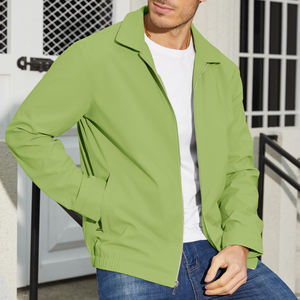 Chaqueta Cortavientos Personalizada al por Mayor para Hombre, Impermeable, con Cuello Alto Flexible y Cremallera, Corte Regular Relajado, Chaqueta Clásica - Product Image 4