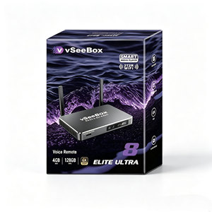กล่องสมาร์ททีวี Android 12 VseeBox Elite Ultra 4GB 128GB Allwinner H618 6K Quad Core Media Player 1000M LAN BT รีโมทสั่งงานด้วยเสียง กล่องรุ่น US - Product Image 1