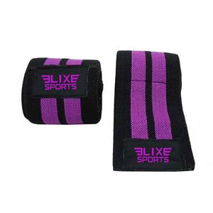 Custom Logo Fitness Gym Sports Compression Straps Flexible Powerlifting Weightlifting <b>Knee</b> <b>Wraps</b> Thick Nylon Cotton - Product Image 1