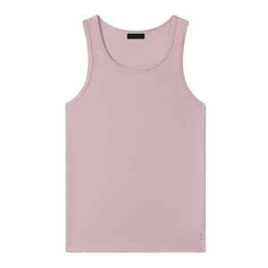 Sports Compression Tank Top Gym Wear Ribbed Material Cotton Jersey Stretchy Custom Blank Activewear <b>Singlet</b> Knitted Woven OEM - Product Image 2