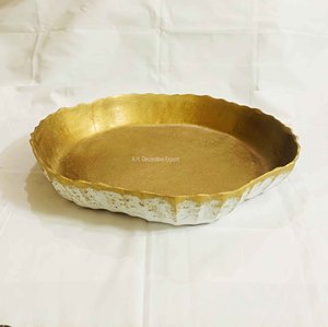 Nouveau stock de bols de service modernes en métal doré plats de plateau de nourriture pour restaurant et hôtel salade et nouvelle finition pour servir - Product Image 4