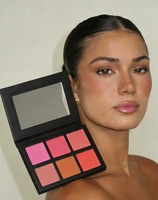 Palette de fard à joues noir végétalien personnalisée de haute qualité DIY poudre imperméable à l'eau Palette de fard à joues pour peau claire de marque privée vente en gros