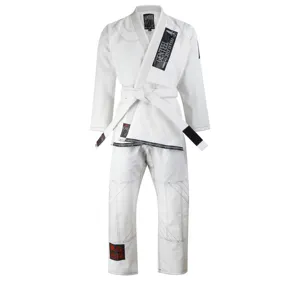 Genteel jiu jitsu kimono White Brazilian jiu jitsu Gi dengan logo merek kustom dan bahan kualitas premium kimono bjj bermerek