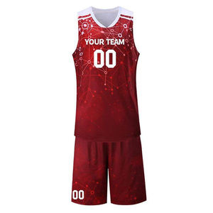 Ensemble de vêtements de basketball cousus sur mesure Maillot de basketball grande taille imprimé par sublimation - Product Image 1
