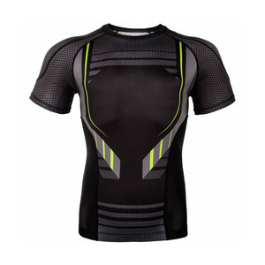Rash Guard unisexe pour hommes, manches courtes, respirant, coupe ajustée, nouveau modèle fabriqué au Pakistan, vêtements pour adultes - Product Image 1