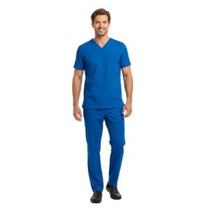 Mens <b>Scrub</b> Suit For Medical Staff Breathable Top And Pants Clinical Uniform OEM ODM Custom Export Quality Workwear - Product Image 6