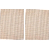 Vente chaude Tapis de barbecue en maille PTFE noir brun pour pique-nique, nourriture, barbecue, antiadhésif, tapis de grillade en maille PTFE