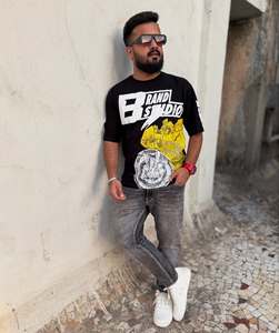 Custom Suvin for Cotton <b>Canvas</b> Crew Neck Heavyweight Regular Fit Solid Casual Eco-Friendly Breathable Plus Size Men's - Product Image 2