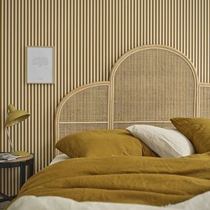 Tête de lit en rotin tissé à la main, artisanat en osier naturel, hauteur réglable, panneau en contreplaqué, décoration de lit avec tailles et couleurs personnalisées - Product Image 3