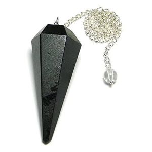 Pendules en tourmaline noire naturelle écologiques faits à la main, cristal poli, outil de radiesthésie, travail énergétique de guérison, style amour, triangle - Product Image 1