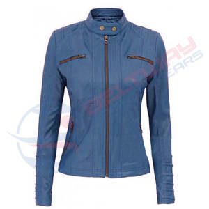 2024 vestes vertes en cuir de haute qualité pour dames nouveau style veste d'hiver pour femmes pour veste en cuir pour femmes - Product Image 2